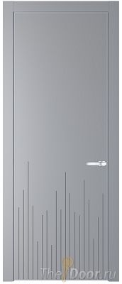 Дверь Profil Doors 7PA цвет Смоки (RAL 870-02) цвет профиля Серебро