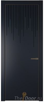 Дверь Profil Doors 8PA цвет Нэви Блу (RAL 7016) цвет профиля Деорэ
