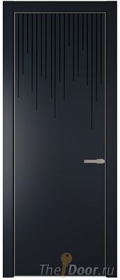 Дверь Profil Doors 8PA цвет Нэви Блу (RAL 7016) цвет профиля Никель матовый Дверь Profil Doors 8PA цвет Нэви Блу (RAL 7016) цвет профиля Никель матовый