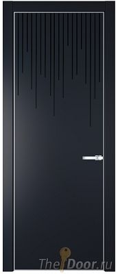 Дверь Profil Doors 8PA цвет Нэви Блу (RAL 7016) цвет профиля Серебро