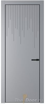 Дверь Profil Doors 8PA цвет Смоки (RAL 870-02) цвет профиля Черный матовый RAL9005