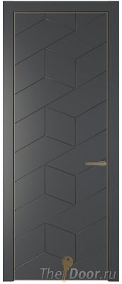 Дверь Profil Doors 9PA цвет Графит (Pantone 425С) цвет профиля Шампань Дверь Profil Doors 9PA цвет Графит (Pantone 425С) цвет профиля Шампань