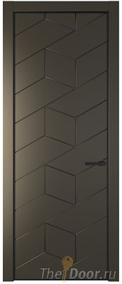 Дверь Profil Doors 9PA цвет Перламутр бронза цвет профиля Черный матовый RAL9005