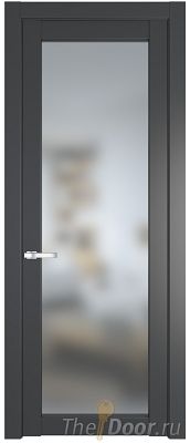 Дверь Profil Doors 1.1.2PD цвет Графит (Pantone 425С) стекло Матовое
