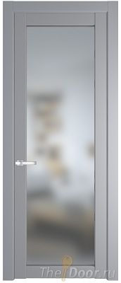 Дверь Profil Doors 1.1.2PD цвет Смоки (RAL 870-02) стекло Матовое