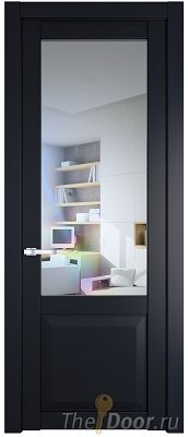 Дверь Profil Doors 1.2.2PD цвет Нэви Блу (RAL 7016) стекло Прозрачное