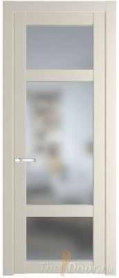 Дверь Profil Doors 1.3.2PD цвет Кремовая Магнолия (RAL 120-04) стекло Матовое
