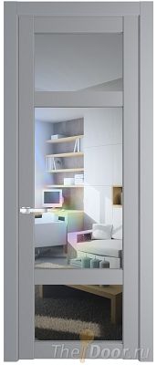 Дверь Profil Doors 1.3.2PD цвет Смоки (RAL 870-02) стекло Прозрачное