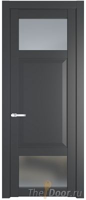 Дверь Profil Doors 1.3.4PD цвет Графит (Pantone 425С) стекло Матовое
