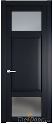 Дверь Profil Doors 1.3.4PD цвет Нэви Блу (RAL 7016) стекло Матовое