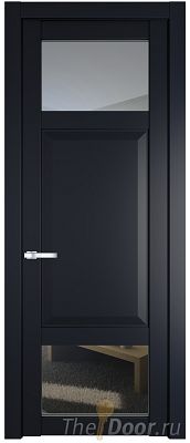 Дверь Profil Doors 1.3.4PD цвет Нэви Блу (RAL 7016) стекло Прозрачное