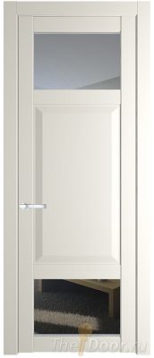 Дверь Profil Doors 1.3.4PD цвет Перламутр белый стекло Прозрачное