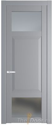 Дверь Profil Doors 1.3.4PD цвет Смоки (RAL 870-02) стекло Матовое