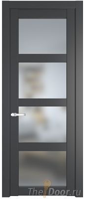 Дверь Profil Doors 1.4.2PD цвет Графит (Pantone 425С) стекло Матовое