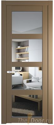 Дверь Profil Doors 1.4.2PD цвет Перламутр золото стекло Прозрачное