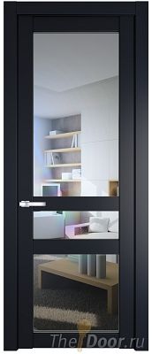 Дверь Profil Doors 1.5.2PD цвет Нэви Блу (RAL 7016) стекло Прозрачное
