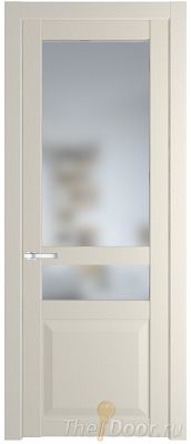 Дверь Profil Doors 1.5.4PD цвет Кремовая Магнолия (RAL 120-04) стекло Матовое
