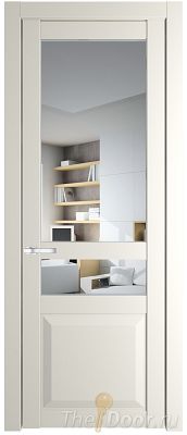 Дверь Profil Doors 1.5.4PD цвет Перламутр белый стекло Прозрачное