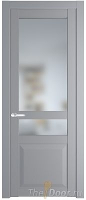 Дверь Profil Doors 1.5.4PD цвет Смоки (RAL 870-02) стекло Матовое