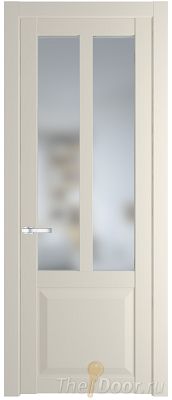 Дверь Profil Doors 1.8.2PD цвет Кремовая Магнолия (RAL 120-04) стекло Матовое