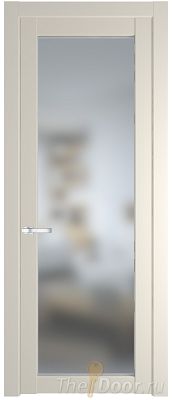 Дверь Profil Doors 2.1.2PD цвет Кремовая Магнолия (RAL 120-04) стекло Матовое