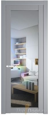 Дверь Profil Doors 2.1.2PD цвет Смоки (RAL 870-02) стекло Прозрачное