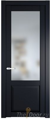 Дверь Profil Doors 2.2.2PD цвет Нэви Блу (RAL 7016) стекло Матовое