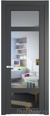 Дверь Profil Doors 2.3.2PD цвет Графит (Pantone 425С) стекло Прозрачное