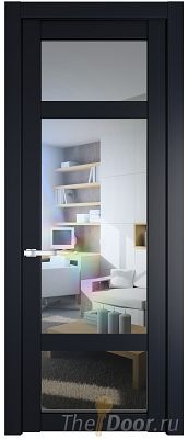 Дверь Profil Doors 2.3.2PD цвет Нэви Блу (RAL 7016) стекло Прозрачное
