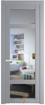 Дверь Profil Doors 2.3.2PD цвет Смоки (RAL 870-02) стекло Прозрачное