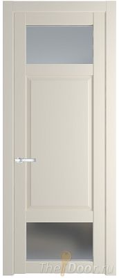 Дверь Profil Doors 2.3.4PD цвет Кремовая Магнолия (RAL 120-04) стекло Матовое