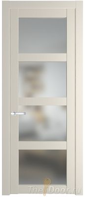 Дверь Profil Doors 2.4.2PD цвет Кремовая Магнолия (RAL 120-04) стекло Матовое