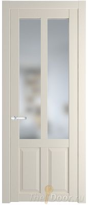 Дверь Profil Doors 2.8.2PD цвет Кремовая Магнолия (RAL 120-04) стекло Матовое