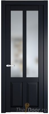 Дверь Profil Doors 2.8.2PD цвет Нэви Блу (RAL 7016) стекло Матовое