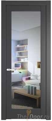 Дверь Profil Doors 3.1.2PD цвет Графит (Pantone 425С) стекло Прозрачное