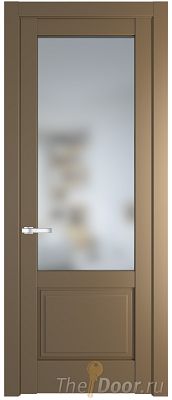 Дверь Profil Doors 3.2.2PD цвет Перламутр золото стекло Матовое