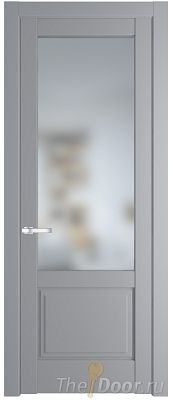 Дверь Profil Doors 3.2.2PD цвет Смоки (RAL 870-02) стекло Матовое