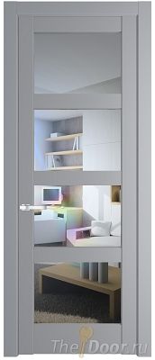 Дверь Profil Doors 3.4.2PD цвет Смоки (RAL 870-02) стекло Прозрачное