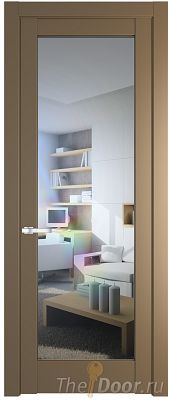 Дверь Profil Doors 4.1.2PD цвет Перламутр золото стекло Прозрачное