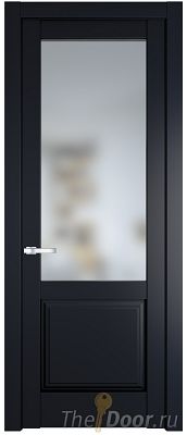 Дверь Profil Doors 4.2.2PD цвет Нэви Блу (RAL 7016) стекло Матовое