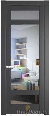 Дверь Profil Doors 4.3.2PD цвет Графит (Pantone 425С) стекло Прозрачное