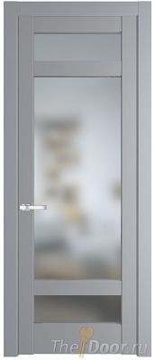 Дверь Profil Doors 4.3.2PD цвет Смоки (RAL 870-02) стекло Матовое