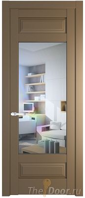 Дверь Profil Doors 4.3.3PD цвет Перламутр золото стекло Прозрачное