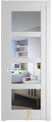 Дверь Profil Doors 4.4.2PD цвет Крем Вайт (RAL 120-02) стекло Прозрачное