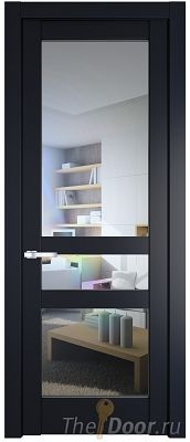 Дверь Profil Doors 4.5.2PD цвет Нэви Блу (RAL 7016) стекло Прозрачное