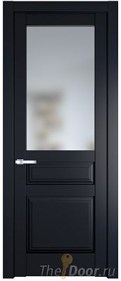 Дверь Profil Doors 4.5.3PD цвет Нэви Блу (RAL 7016) стекло Матовое