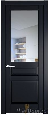 Дверь Profil Doors 4.5.3PD цвет Нэви Блу (RAL 7016) стекло Прозрачное