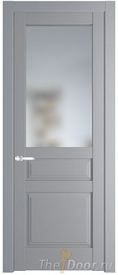 Дверь Profil Doors 4.5.3PD цвет Смоки (RAL 870-02) стекло Матовое