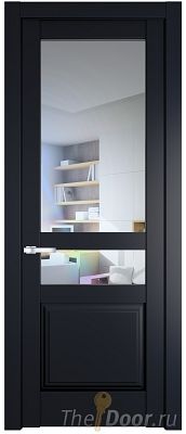 Дверь Profil Doors 4.5.4PD цвет Нэви Блу (RAL 7016) стекло Прозрачное