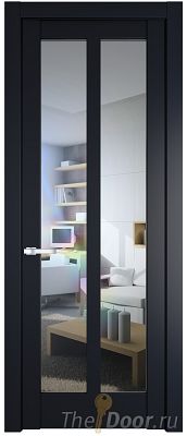 Дверь Profil Doors 4.7.2PD цвет Нэви Блу (RAL 7016) стекло Прозрачное